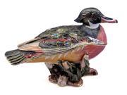 Fashion metal jewelry case wood duck trinket box rings packing box vintage home decor faberge gift box novelty sourvenir crafts animal figurines statues