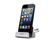Belkin Charge and Sync Dock with Lightning Cable Connector for iPhone 5 5S 5c and iPod touch 5th Generation Silver