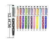 Stylus Pen iClover 12pcs Crystal Slim 2 in 1 Capacitive Stylus Ballpoint Pen for iPhone 7 6s Plus All Kindle Touch Fire iPad Tablets Samsung Galaxy Universal