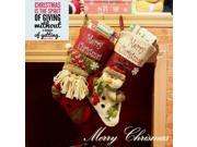 2pcs Christmas Sock iClover Large Size Santa Snowman Pattern Hanging Candy Gift Bag Socks for Xmas Christmas Party Decoration