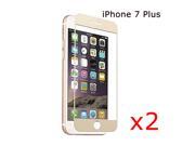 [2 packs] iPhone 7 Plus Screen Protector iClover Full Cover HD Curved Anti fingerprint Screen Protector for iPhone 7 Plus 5.5? Golden