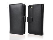 Black Credit Card Holder Wallet Leather Case Flip Stand Pouch For iPhone 6 4.7