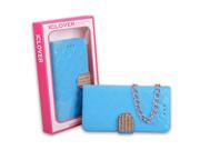 For iPhone 7 Case iClover PU Leather Detachable Folio Magnetic Cover with Card Holders Kickstand Chain Shoulder Strap Wallet Case for iPhone 7 4.7? Blue