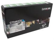 Cartridge Supplier Remanufactured Toner Cartridge Replacement for Lexmark C734A1CG Cyan