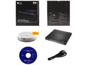 LG WP50NB40 6X Ultra Slim Portable Blu ray BD CD DVD External Burner Writer Drive in Retail Box FREE 15pk Mdisc DVD Cyberlink Software USB Cable