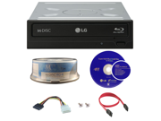 LG WH14NS40 14X M Disc Blu ray BDXL CD DVD Internal Burner Writer Drive FREE 15pk Mdisc BD Cyberlink Software Disc Cables Mounting Screws