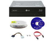 LG WH16NS40 16X M Disc Blu ray BDXL CD DVD Internal Burner Writer Drive FREE 10pk Mdisc DVD Cyberlink Software Disc Cables Mounting Screws