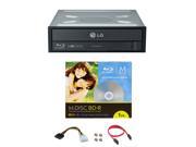 LG WH16NS40 16X M Disc Blu ray BDXL CD DVD Internal Burner Writer Drive FREE 1pk Mdisc BD Cables Mounting Screws