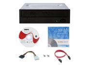 Pioneer BDR 209DBK 16X M Disc Blu ray CD DVD Internal Burner Writer Drive FREE 1pk Mdisc BD Nero Software Disc Cables Mounting Screws