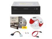 Samsung SH 224FB BSBE 24X M Disc CD DVD Internal Burner Writer Drive FREE 1pk Mdisc DVD Nero Software Disc Cables Mounting Screws
