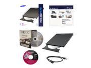 Samsung SE 218GN RSBD 8X M Disc CD DVD Ultra Slim External Burner Writer Drive FREE 1pk Mdisc DVD Software Disc Cable
