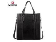 SWISSGEAR business casual leather men bag vertical section portable shoulder diagonal black male bag BM4037