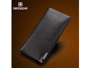 SWISSGEAR long section imported leather wallet men wallet leather purse black purse BW40410
