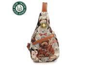 DAKA BEAR Vintage Preppy Casual Backpack Women s Fashion Unisex Design Print Backpack Schoolbag Shoulder Bag