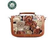 DAKA BEAR Girls Cute Vintage Backpack Satchel Shoulder Handbag Tote Message Bag