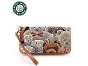 DAKA BEAR Lady Zipper Wallet Teddy Bear Handbag Designer Purse