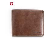 SWISSGEAR retro men s first layer business casual short leather wallet purse BW40425 1