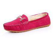 AICCO womens A8868 Bean Bang Moccasins Loafers and Slip ons Leather With Warm Shearling Flats