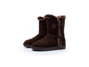AICCO womens 5803 Fashion Snow Boots Leather with Warm Lining