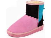 AICCO womens 5854 5 Colorful Snow Boots Leather with Warm Lining