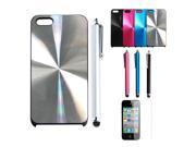 For Apple iPhone 5 5G 5S CD Shiny Impact Hard Case W Screen Protector Stylus Pen