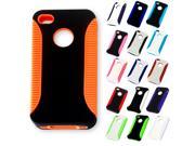 For Apple iPhone 4 4S Full Grip Hybrid Duo layer Armor Hard Case Phone Cover