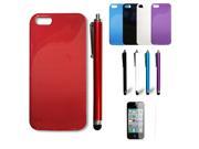 New Apple iPhone 5 5G 5S Fitted Silicone Skin Case Stylus Pen Screen Protector