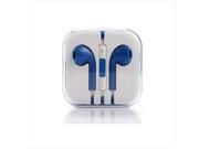 Blue earphone Earpiece earbud headset Volume Control for iPhone 5 iPhone4 Mp3 Mp4 HTC