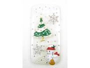 Snow man christmas tree flower Crystal Case Cover for samsung galaxy S3 I9300