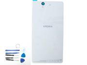 New white Door Battery Glass Panel Cover Case For Sony Xperia Z L36H C6603 C6602