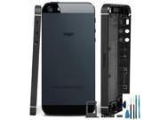 Metal Replace black Battery Door Housing Back Cover Case For Apple Iphone 5 5G
