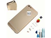 Metal Replace Gold Battery Door Housing Back Cover Case For Apple Iphone 6 4.7