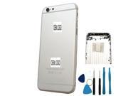 Metal Replace gray Battery Door Housing Back Cover Case For Apple Iphone 6 4.7