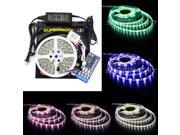 SuperNight® 16.4ft RGBW Color Changing LED Strip Light Kit With 5050 300leds Waterproof RGBW LED Flexible Lighting Controller with 40 button Remote and 12V 5A