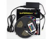 SuperNight® 10 Meters RGB LED Strip Kit 5050 SMD Multi color LED Lights Birthday Party TV Wall Backlighting with Remote Controller Power Adapter DC 24V