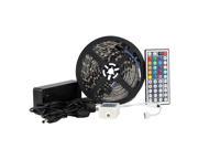 SuperNight® 5M 5050 RGB Color 300 LED Light Strip Waterproof 44 Key Remote Controller 12V 5A Power Supply