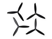 SuperNight® Black Color 4pcs Plastic Clover Propellers Props Propeller Blades For Cheerson CX20 CX 20 RC Quadcopter Spare Part Replacement