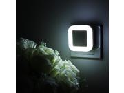 SuperNight Plug In LED Night Light Lamp 0.5W 1.5W 2 Mode Dimmable Light Sensor Activated LED Wall Sconce Light Kids Room Bedroom Stairway Lighting White Ligh
