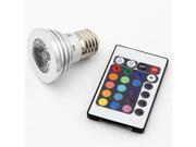 SUPERNIGHT E27 3W RGB Multicolor LED 16 Color Changing Four Changing Modes Lamp Light Bulb 24 Key Wireless IR Remote Control