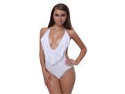 Fashion beautiful women s Sexy white conjoined Bikini Top Set Fringed Tassels Swimwear Swimsuit