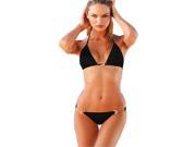 High quality and sexy triangle bikini swimsuit Split gather type black bikini swimsuit