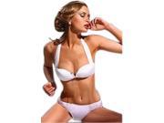 New style hot sale Fashion and sexy women s bikini with Halter neck design White