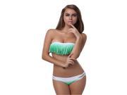 Women s Hot Sexy Strapless Bikini Set 2 Pcs Top Bottom Strapless tassels Swimsuit Swimwear