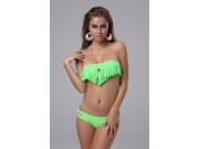 Women s Hot Sexy Strapless Bikini Set 2 Pcs Fashion Strapless Bikini Swimsuit Green