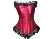 Elegant Women s Wedding Dress Corset Strapless Palace Princess Corset Rose Red