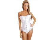 Beautiful Women Wedding Dress Corset Retro Europe Palace Strapless Corset White