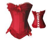 New style Women s Sexy Srtapless Wedding Dress Corset Beautiful Overbust Lace Corset Red