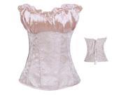 New style Corset For Women s Princess Style Polyester With Satin Overbust Corset Pink