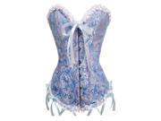 Europe And United States pretty Sexy Palace Corsets Strapless Wedding Dress Corset Blue