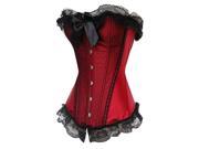 Beautiful Sexy Lace Corset Women s Body Shaper Strapless Palace Princess Style Corset Red